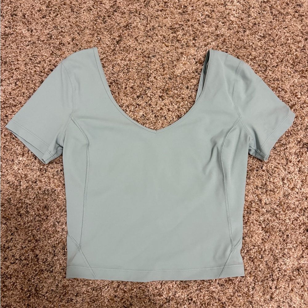 Lululemon Athletica Sage Green Crop Top